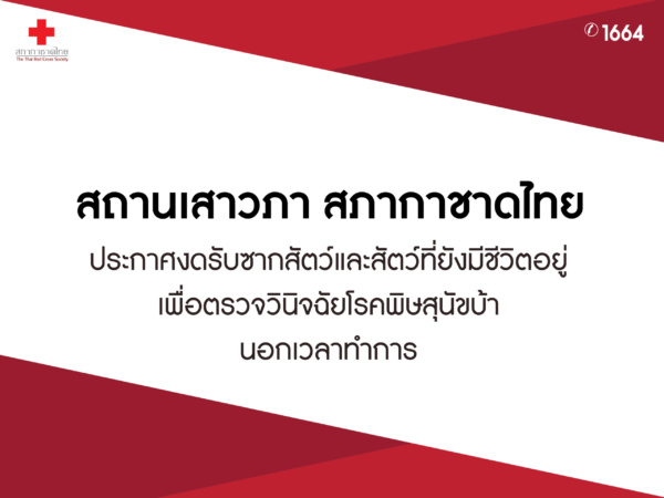 งดรับซากสัตว์