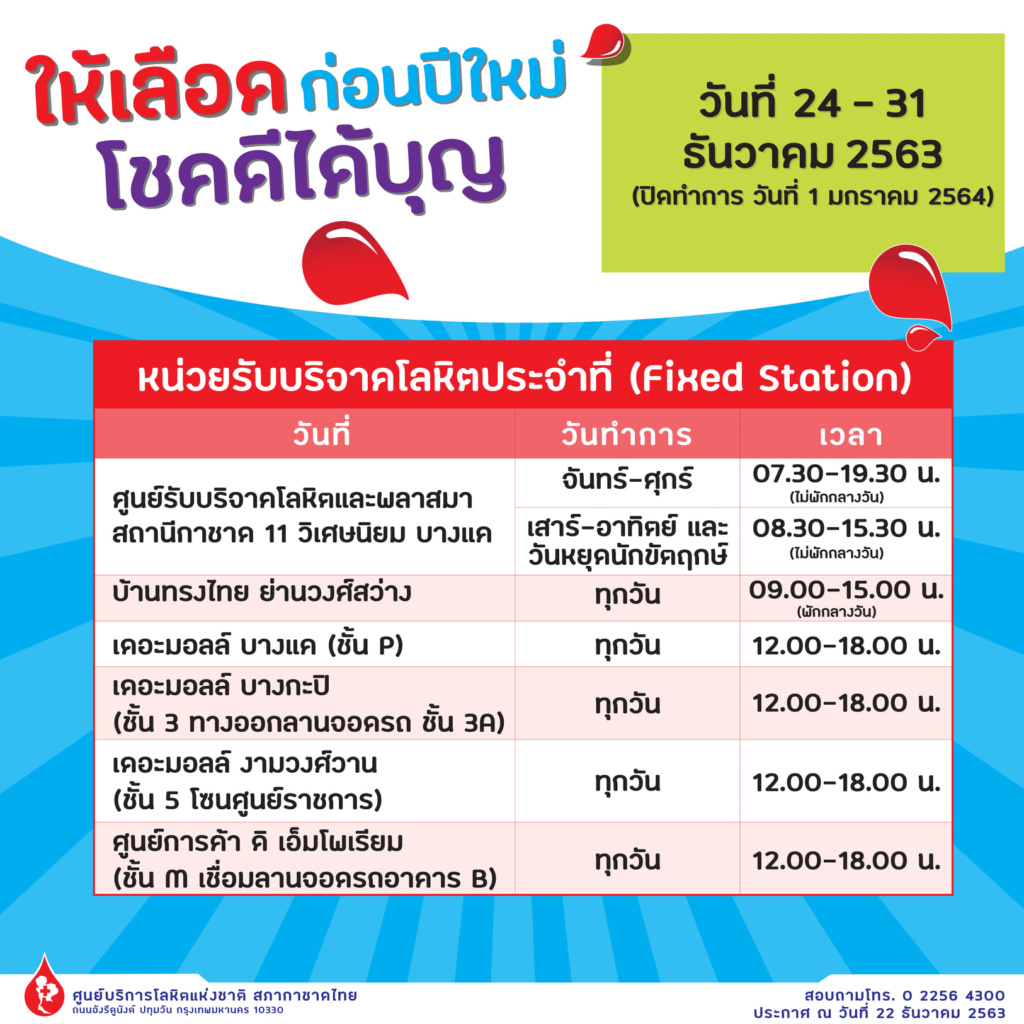 ให้เลือดก่อนปีใหม่