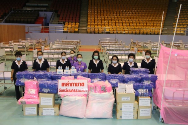 มอบสิ่งของโรงพยาบาลสนาม