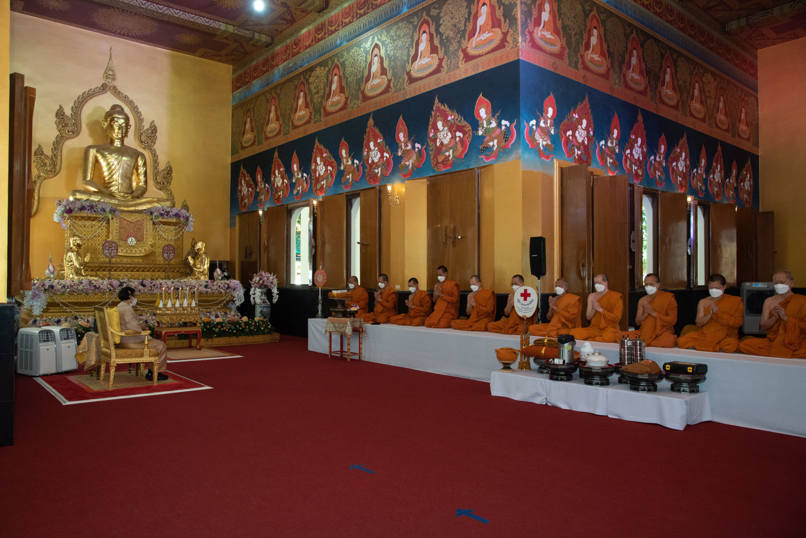สมเด็จพระกนิษฐาธิราชเจ้า กรมสมเด็จพระเทพรัตนราชสุดา ฯ สยามบรมราชกุมารี ทรงบำเพ็ญพระราชกุศล ถวายผ้าพระกฐินสภากาชาดไทย ประจำปี 2564 ณ วัดเขาสุกิม อำเภอท่าใหม่ จังหวัดจันทบุรี