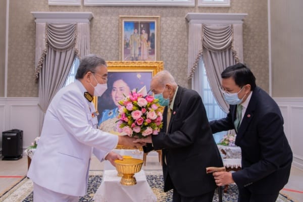01 สภากาชาดไทยจัดงานแสดงความยินดีและพิธีมุทิตาจิตแด่ นายแผน วรรณเมธี ผู้สูงอายุแห่งชาติ ปี 2565