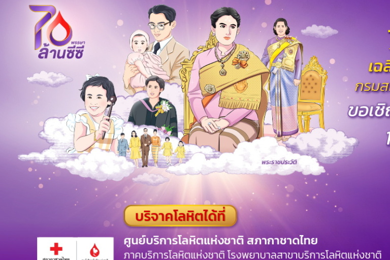 รูปภาพ เชิญชวนบริจาคโลหิตโครงการ 70 พรรษา 70 ล้านซีซี เฉลิมพระเกียรติสมเด็จพระกนิษฐาธิราชเจ้า กรมสมเด็จพระเทพรัตนราชสุดา ฯ สยามบรมราชกุมารี