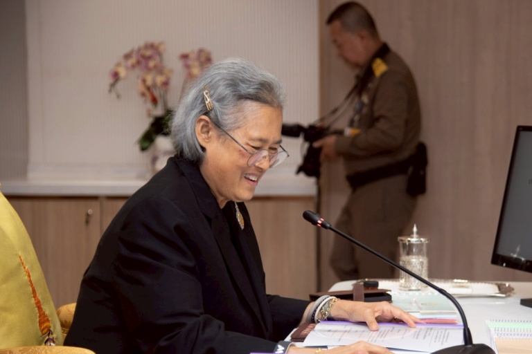 รูปภาพ สมเด็จพระกนิษฐาธิราชเจ้า กรมสมเด็จพระเทพรัตนราชสุดาฯ สยามบรมราชกุมารี อุปนายิกาผู้อำนวยการสภากาชาดไทย ประชุมสภาสถาบันการพยาบาลศรีสวรินทิรา สภากาชาดไทย