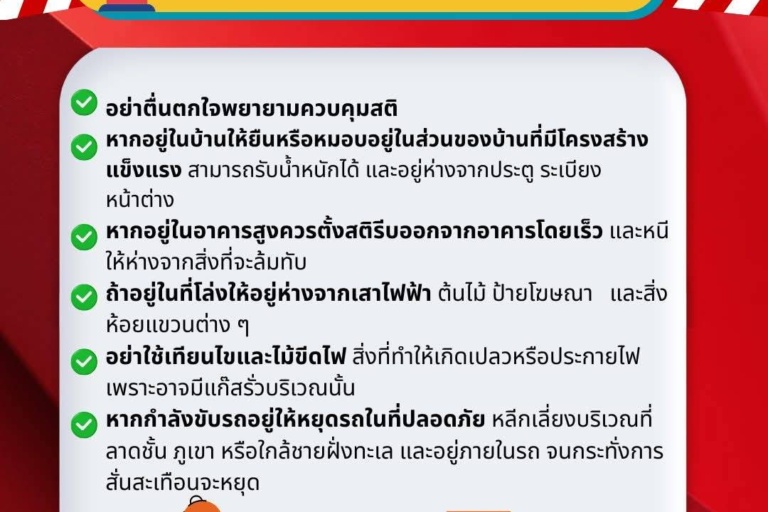 429174 การป้องกันขณะเกิดแผ่นดินไหว